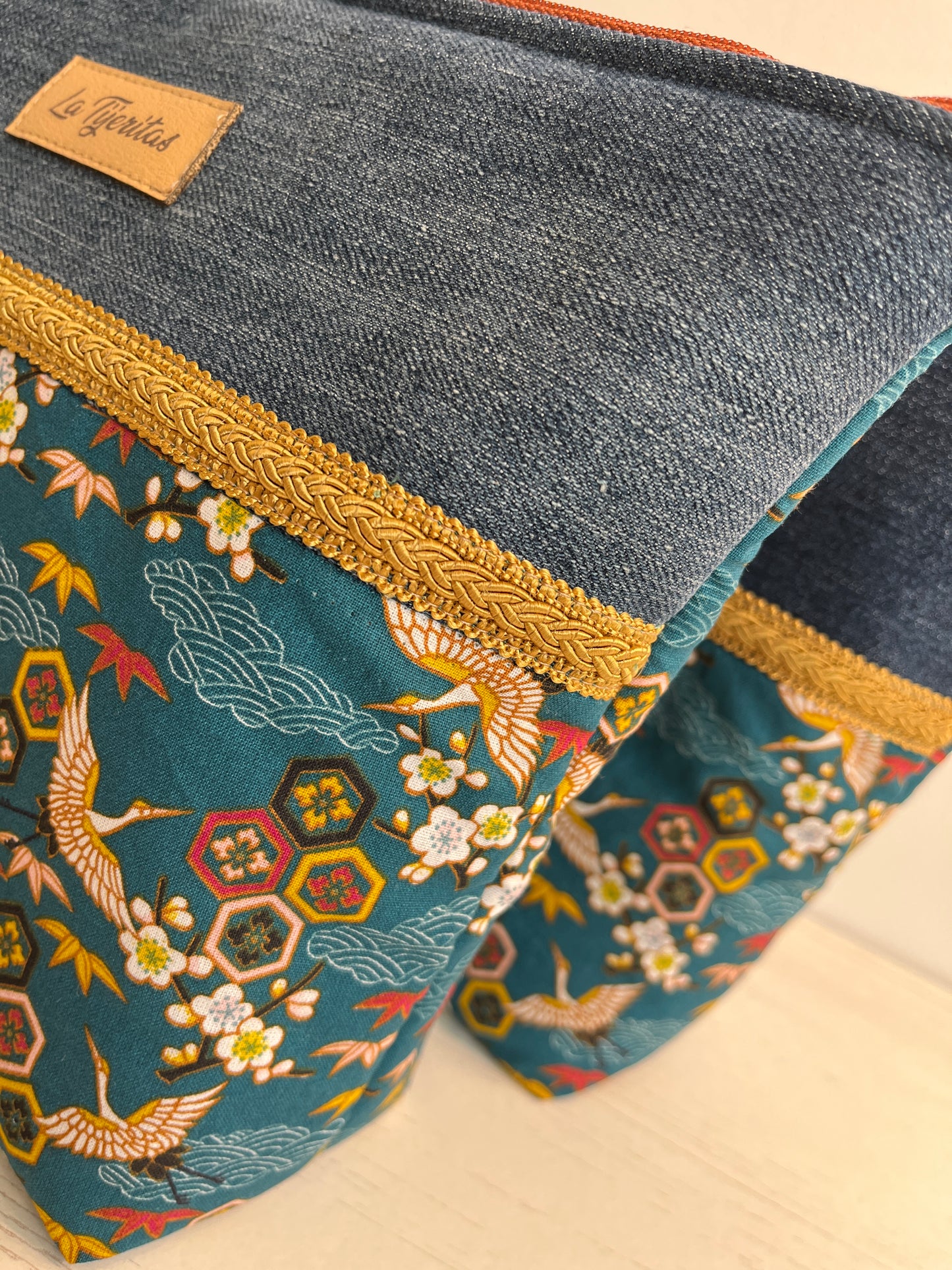 Neceser grande garzas japonesas