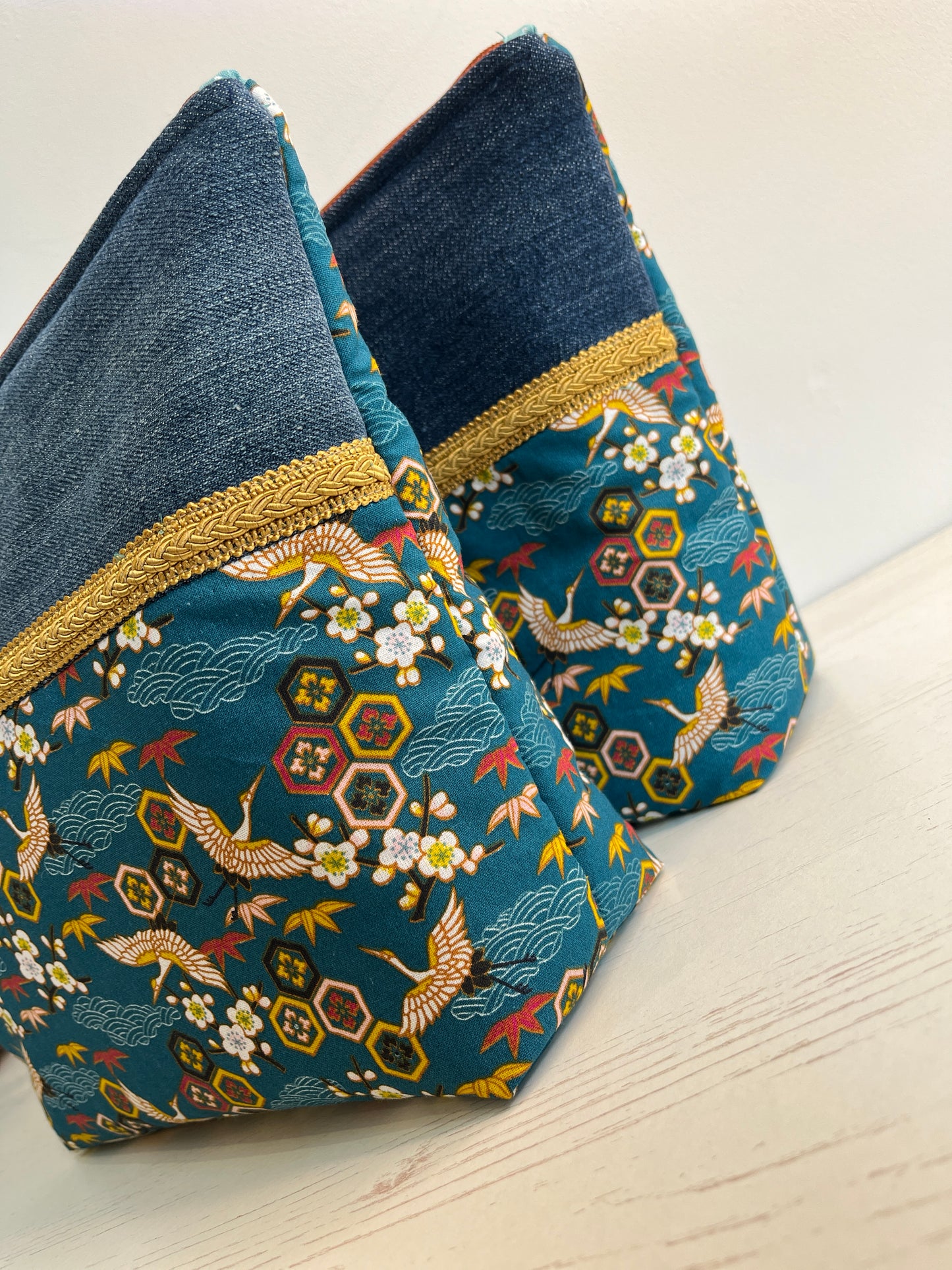 Neceser grande garzas japonesas