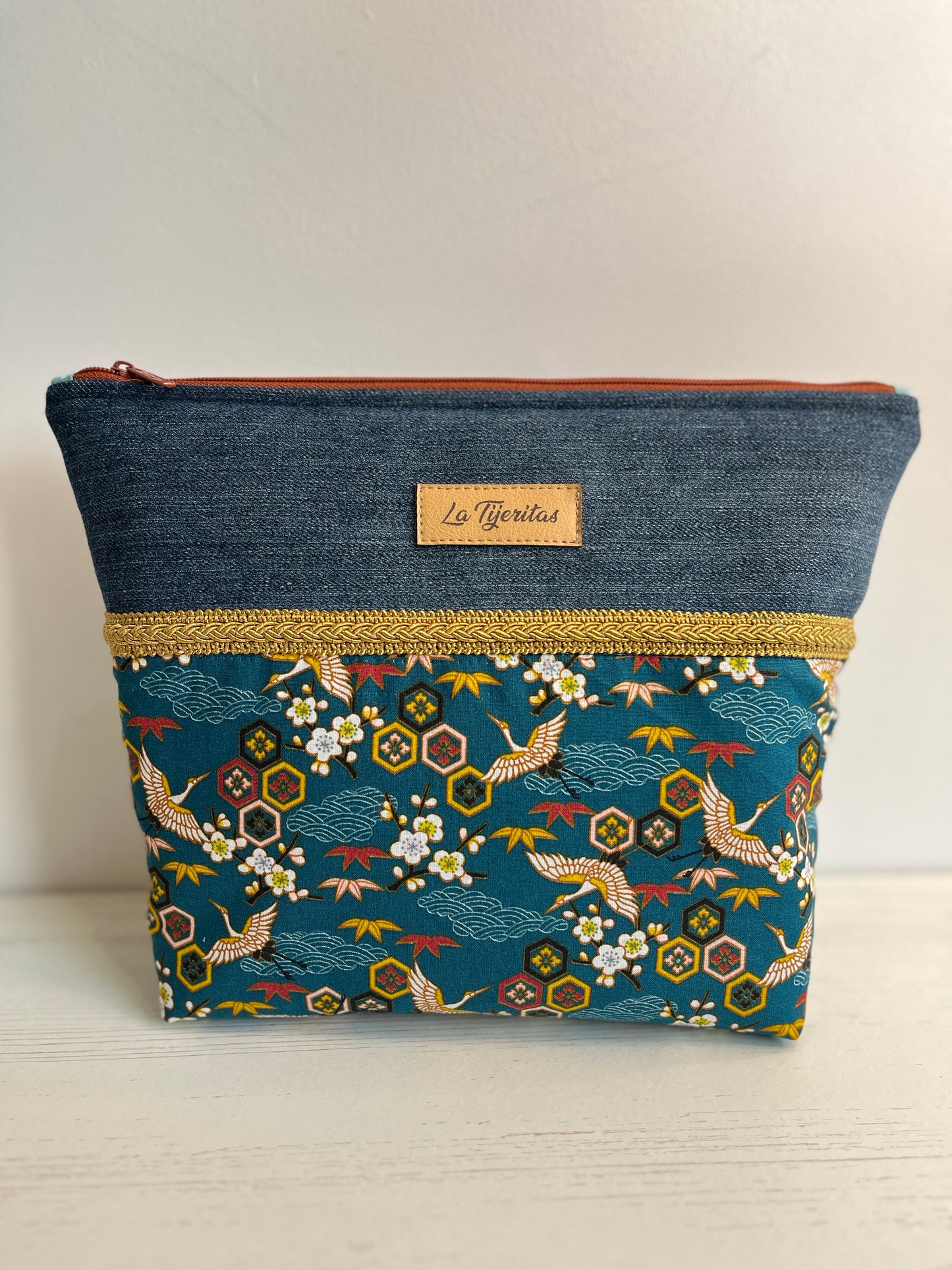 Neceser grande garzas japonesas