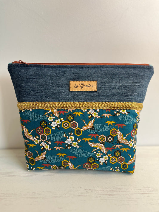 Neceser grande garzas japonesas