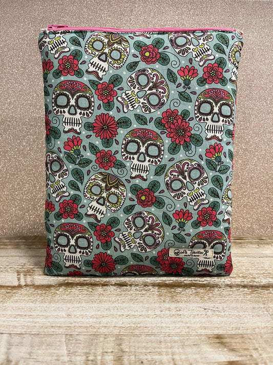 Funda de libro calaveras de azúcar