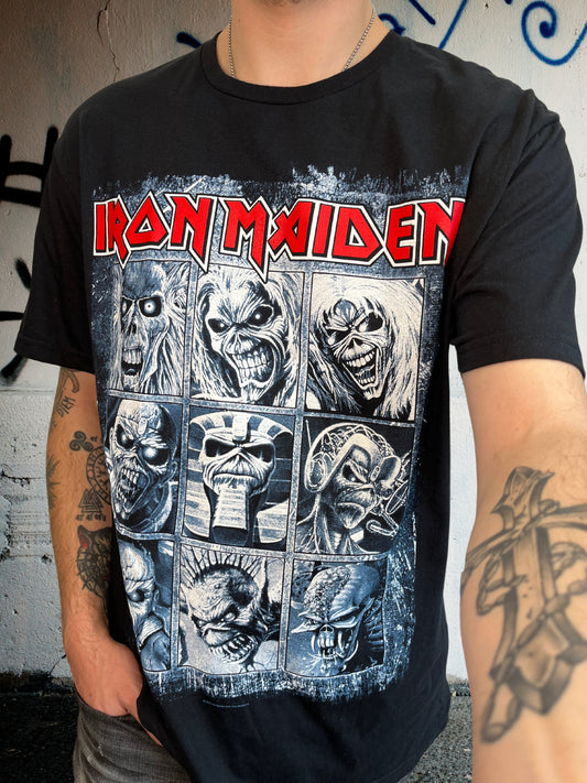 Camiseta Iron Maiden cabezas